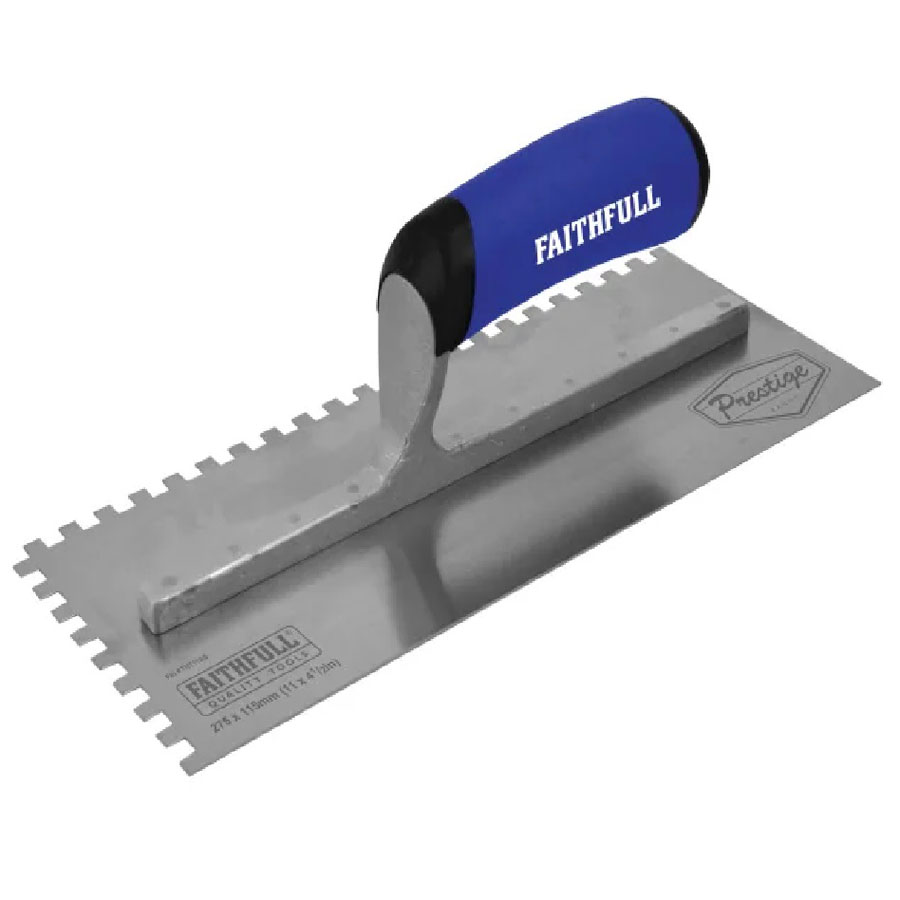 Faithfull Stainless 6mm Notched Trowel 11"