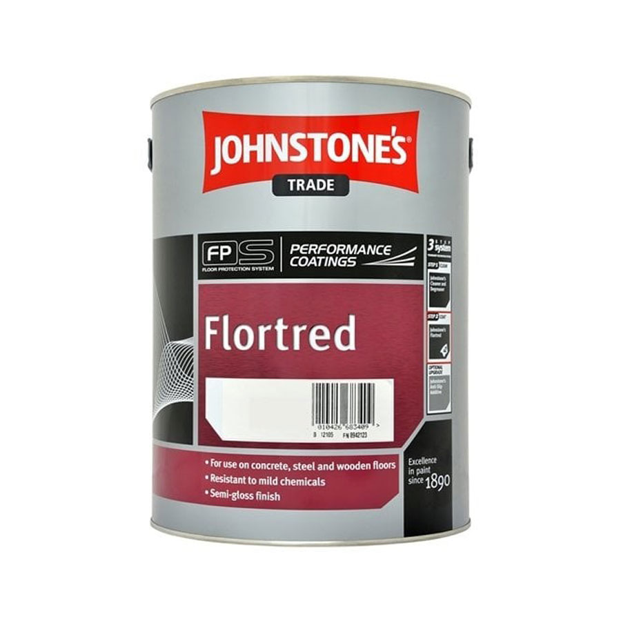 Johnstones Trade Flortred Floor Paint Black 5L