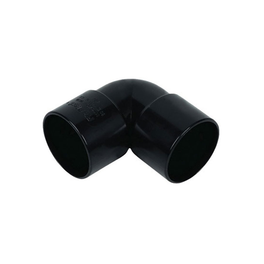 ABS solvent 90' knuckle 32mm Black
