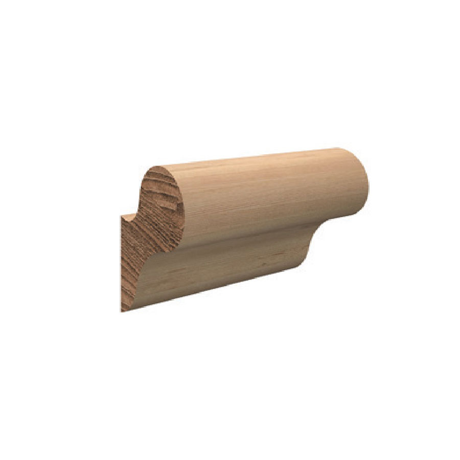 50x115mm (45x108mm) Handrail "Pigs Ear", Premium Redwood - Per M