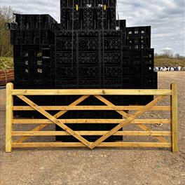 10ft Treated  Softwood 5 Bar Field Gate