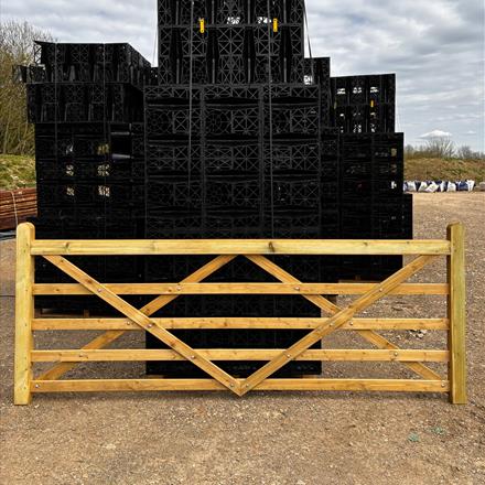 12ft Treated  Softwood 5 Bar Field Gate
