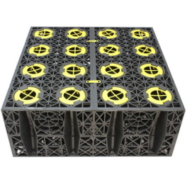 StormMaster Crates. 1 x 1 x 0.4m. 2.5 per m³ Each crate C/W 16 disks & 4 clips
