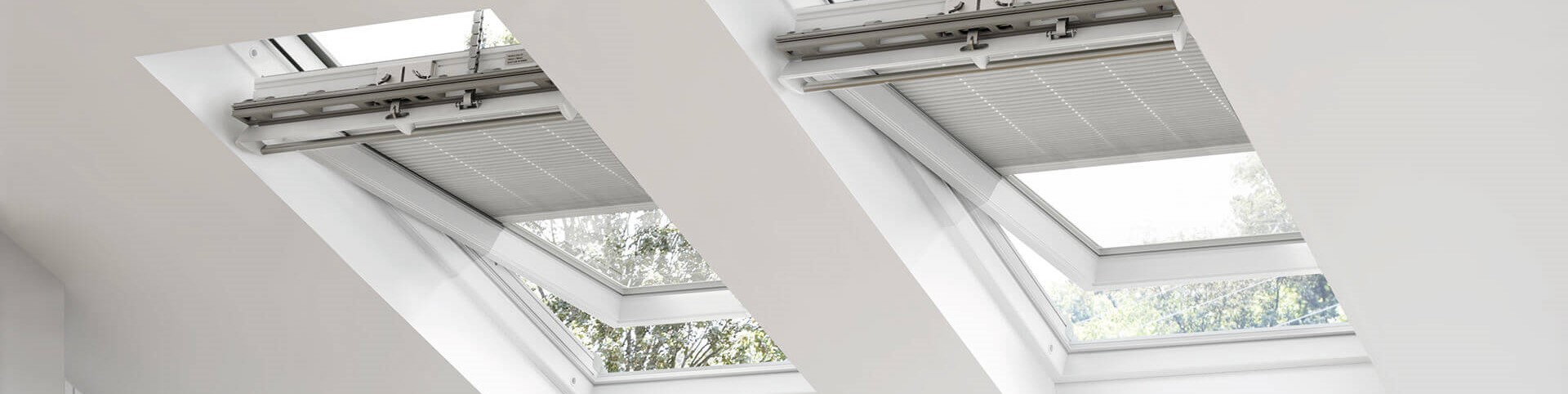 Image example of roof window with blinds as options. Can be quantified with FORTs estimating service.