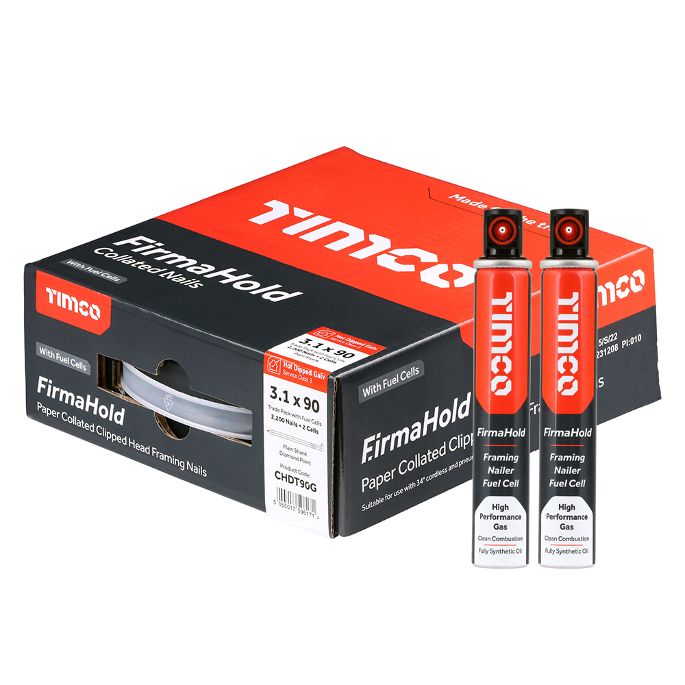 Firma-Hold Collated Clipped Head Nails Hot Dipped Galv With Gas Fuel Cells