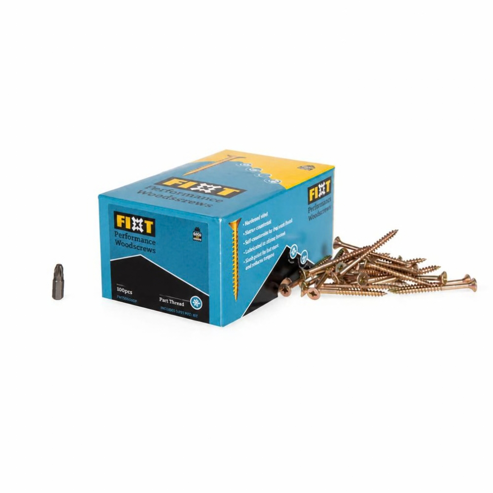 FIXT Performance Wood Screws 4.0 X 60mm - 200 PCS