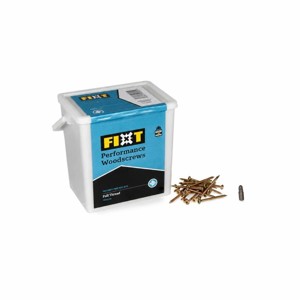 FIXT Performance Wood Screws 5.0 X 80mm - 400 PCS Tub