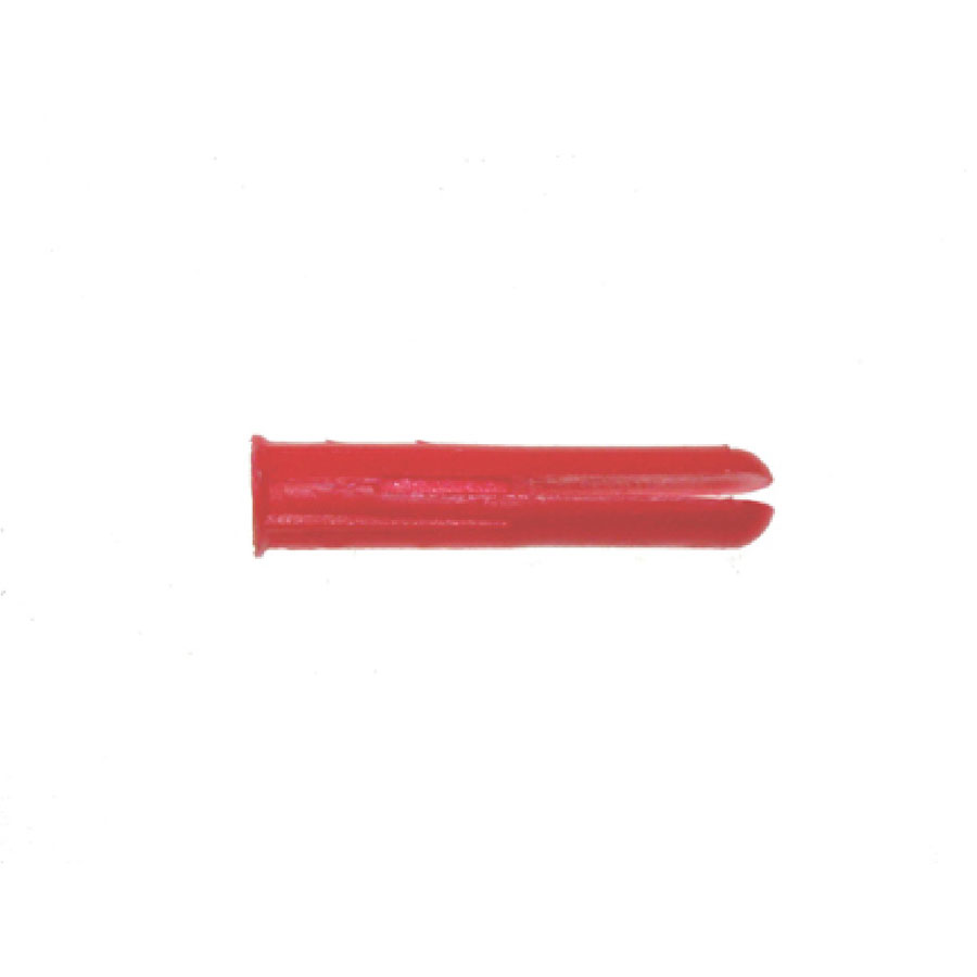 Plastic Wall Plugs, Red, 40mm - Box 100