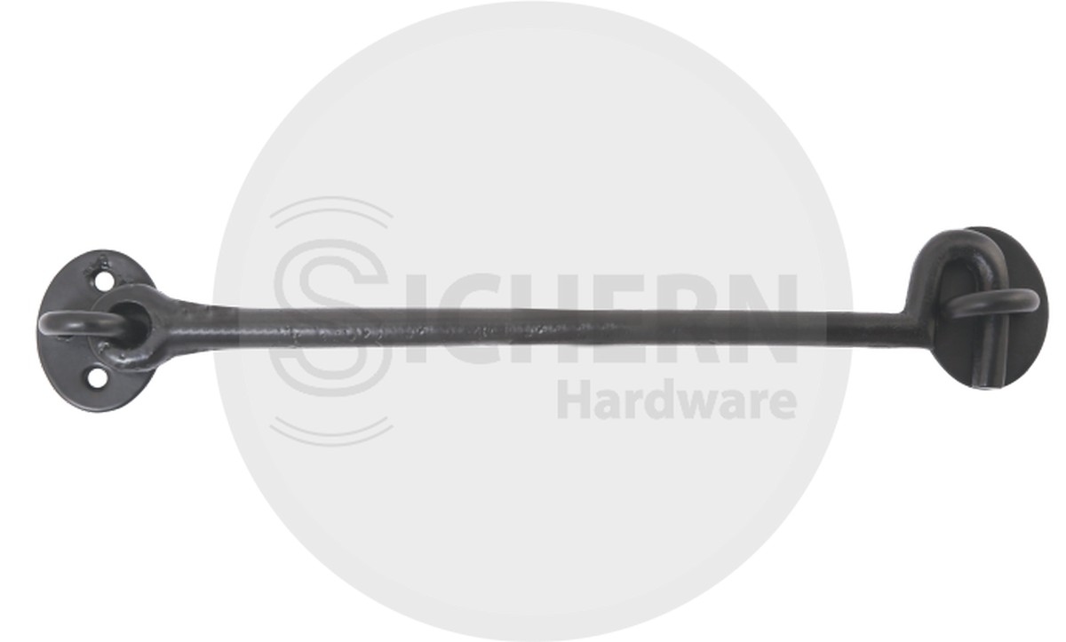 Malleable Castcabin Hook - Prepack 150MM - Epoxy Black