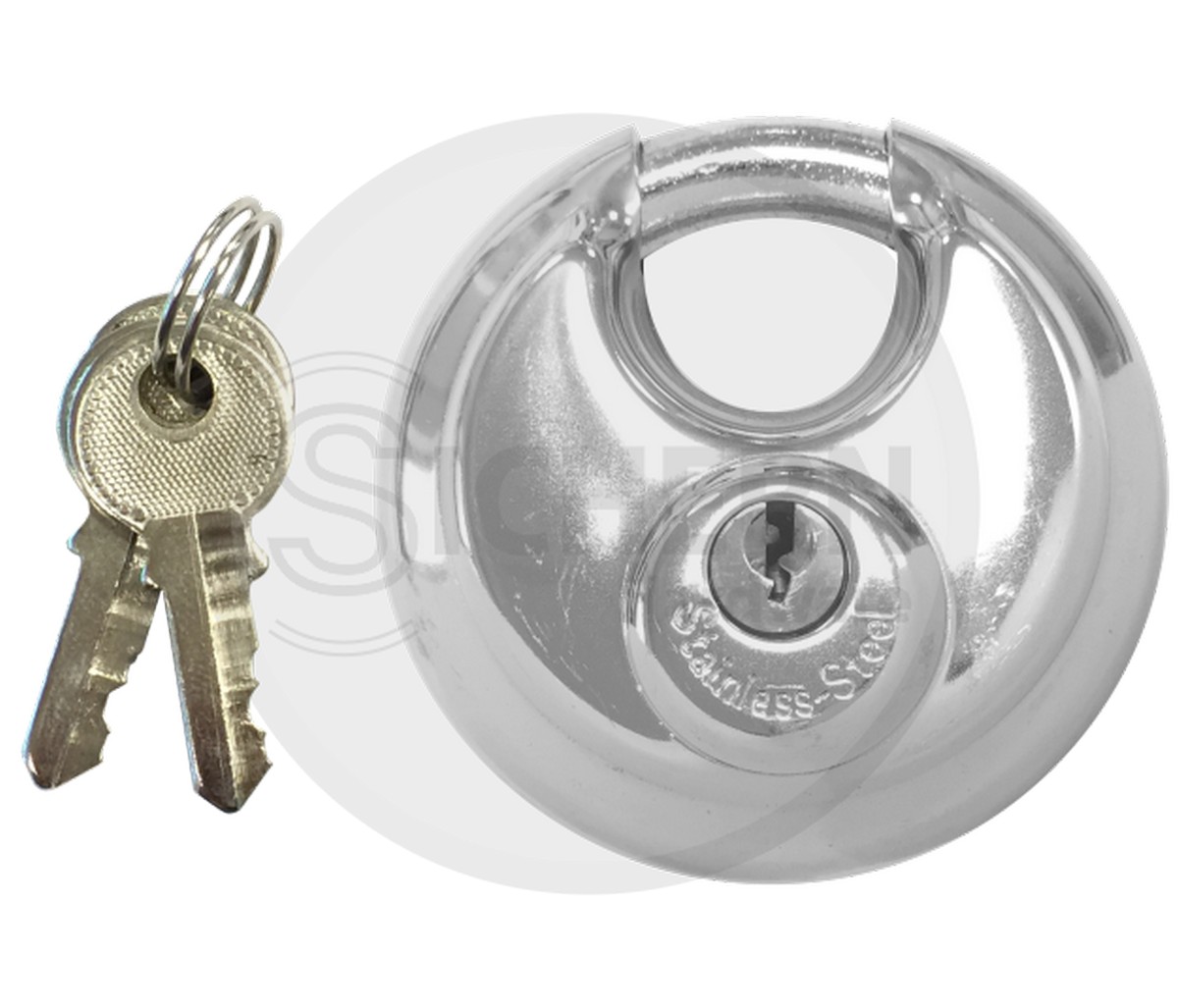 Stainless Steel Discus Padlock 70MM - Polished