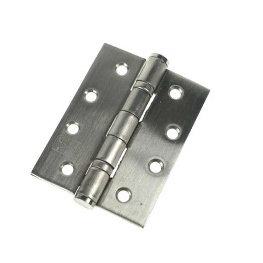 Ball Bearing Hinge, Polished Stainless Steel, 100x75x3mm - Pair