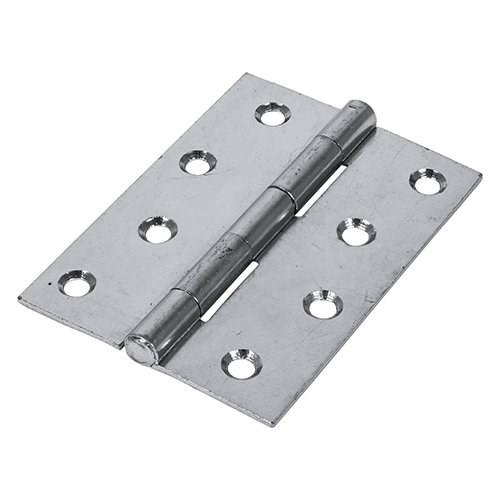 Butt Hinge Fixed Pin - 100 x 70mm Pair - Zinc