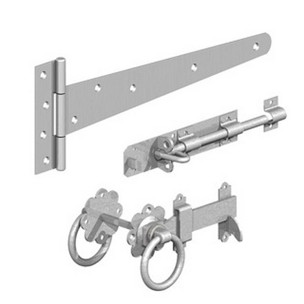 GateMate S/Gate Kit(Ring Gate Latch) 18" 450mm Galv
