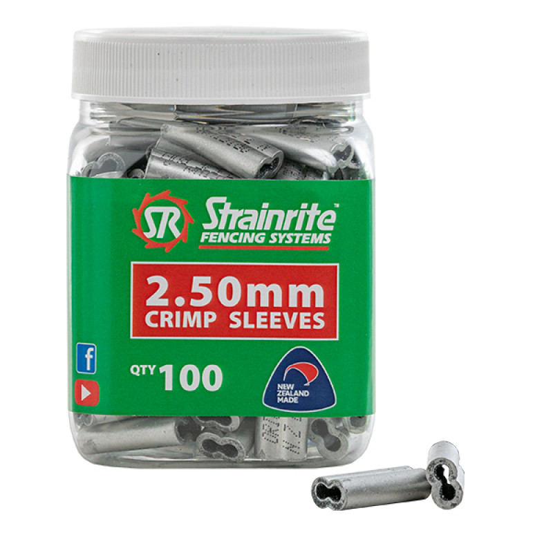 Strainrite Crimp Sleeve 2.50mm -Tub of 100