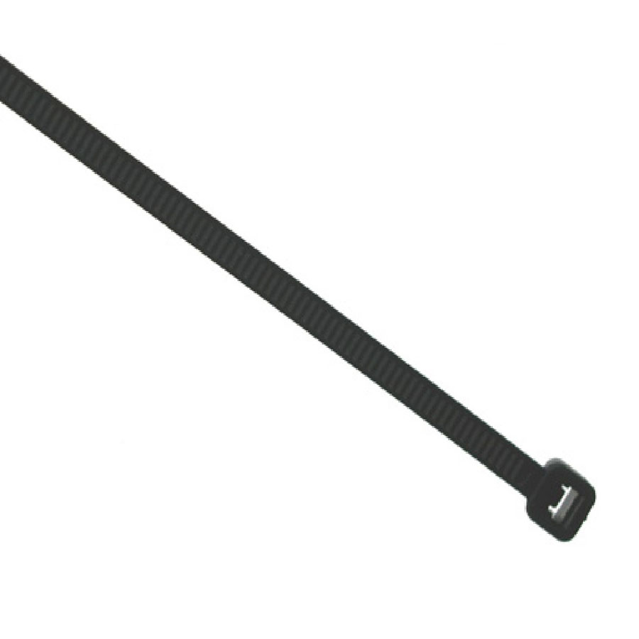 140mm X 3.6mm Black Cable Tie Pack 100