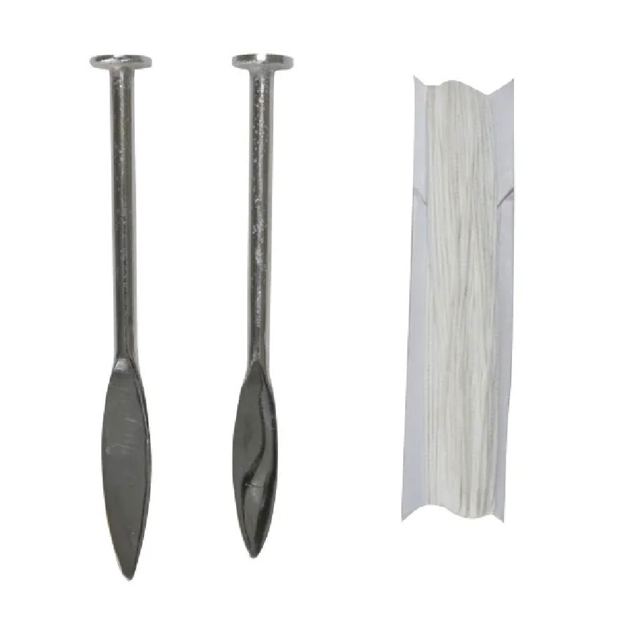 Faithfull Lp1 Line Pins (Pair) & 18M Line Fort Builders Merchant