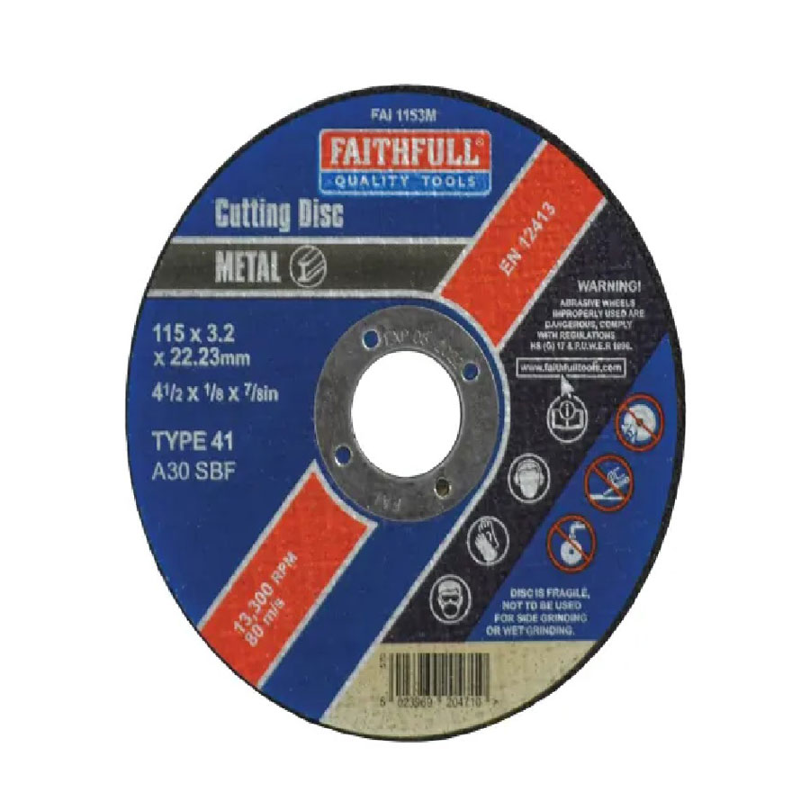 Faithfull Cut Off Wheel 115mmx3.2X22 Metal