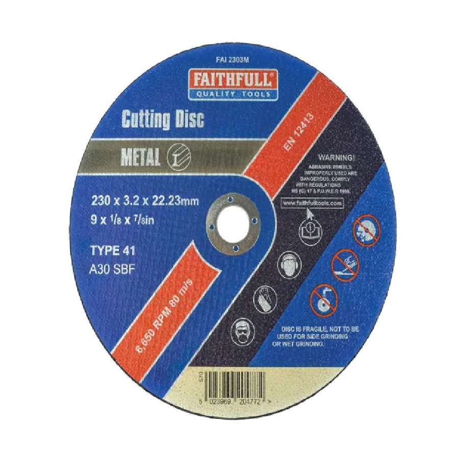 Faithfull Cut Off Wheel 230mmx3.2X22 Metal