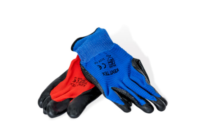 Image example of waterproof builders gloves. 
