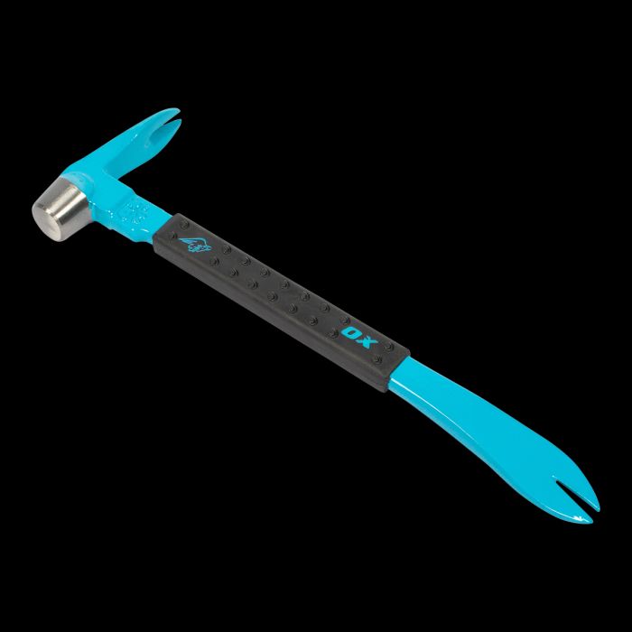 Product image with black backdrop of claw bar.