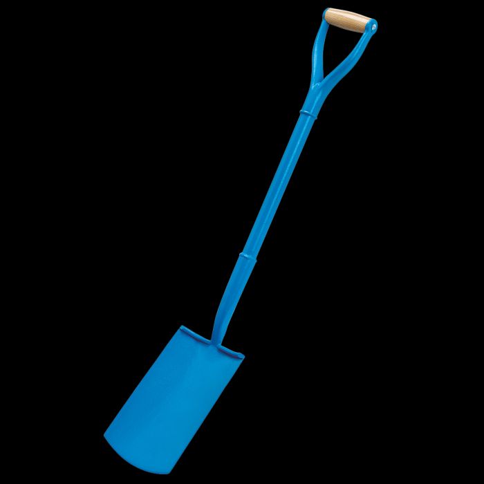 Product image with black backdrop of digging spade.