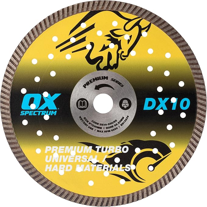 OX Spectrum Plus Diamond Blade Universal/Hard - 230/22.23mm (Yellow)