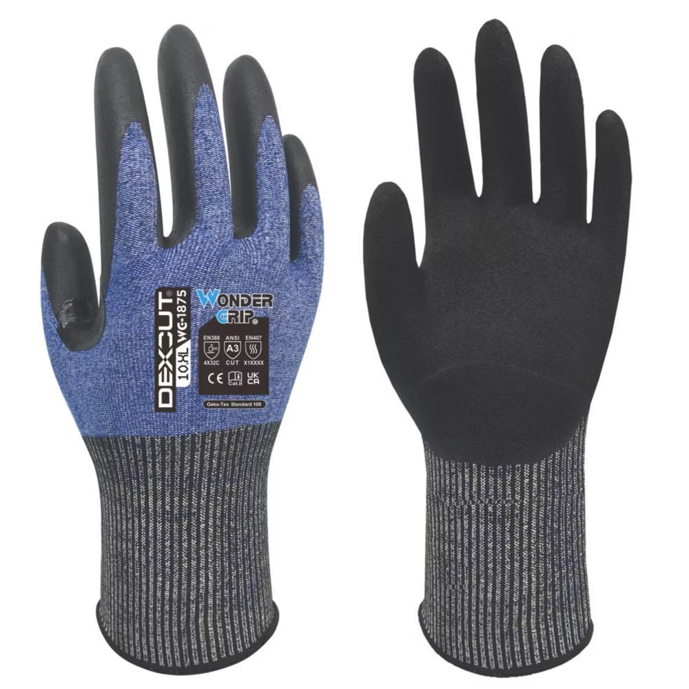 Wonder Grip DexCut Gloves Size 10 Lightweight liner, cut level C protection