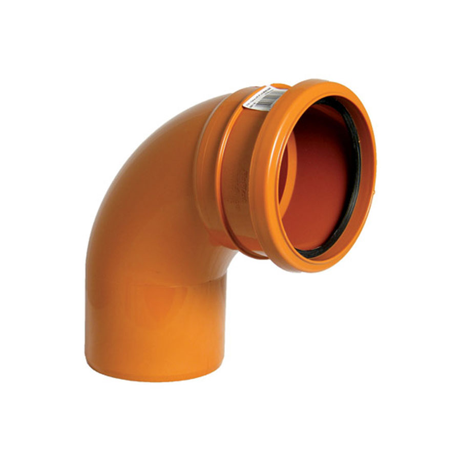 Underground Drain 110mm SINGLE Socket 87.5' Bend