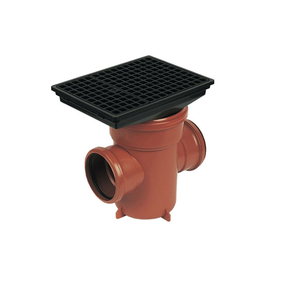 Underground Drain Back Inlet Bottle Gully & Square Lid