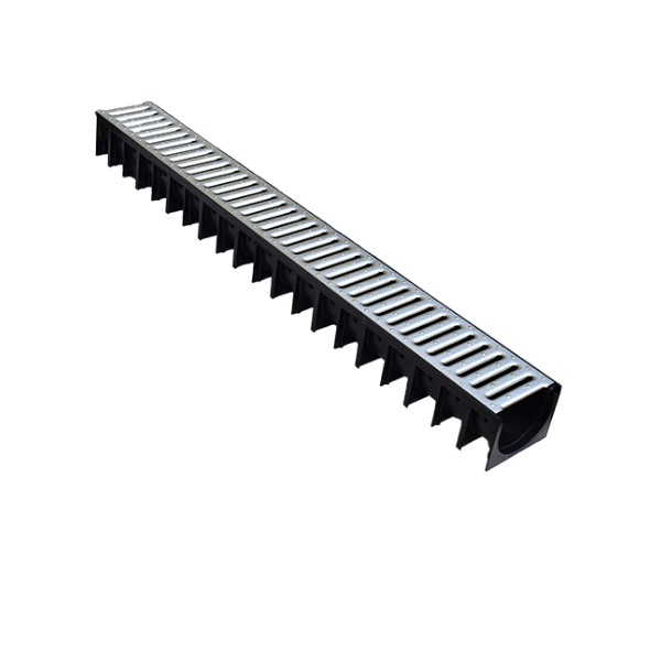 4ALL 120mm X 1m Domestic Channel A15 Polypropylene with Galv Cover