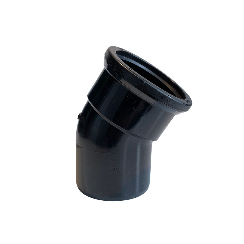 110mm Soil 30' SINGLE Socket Bend Black