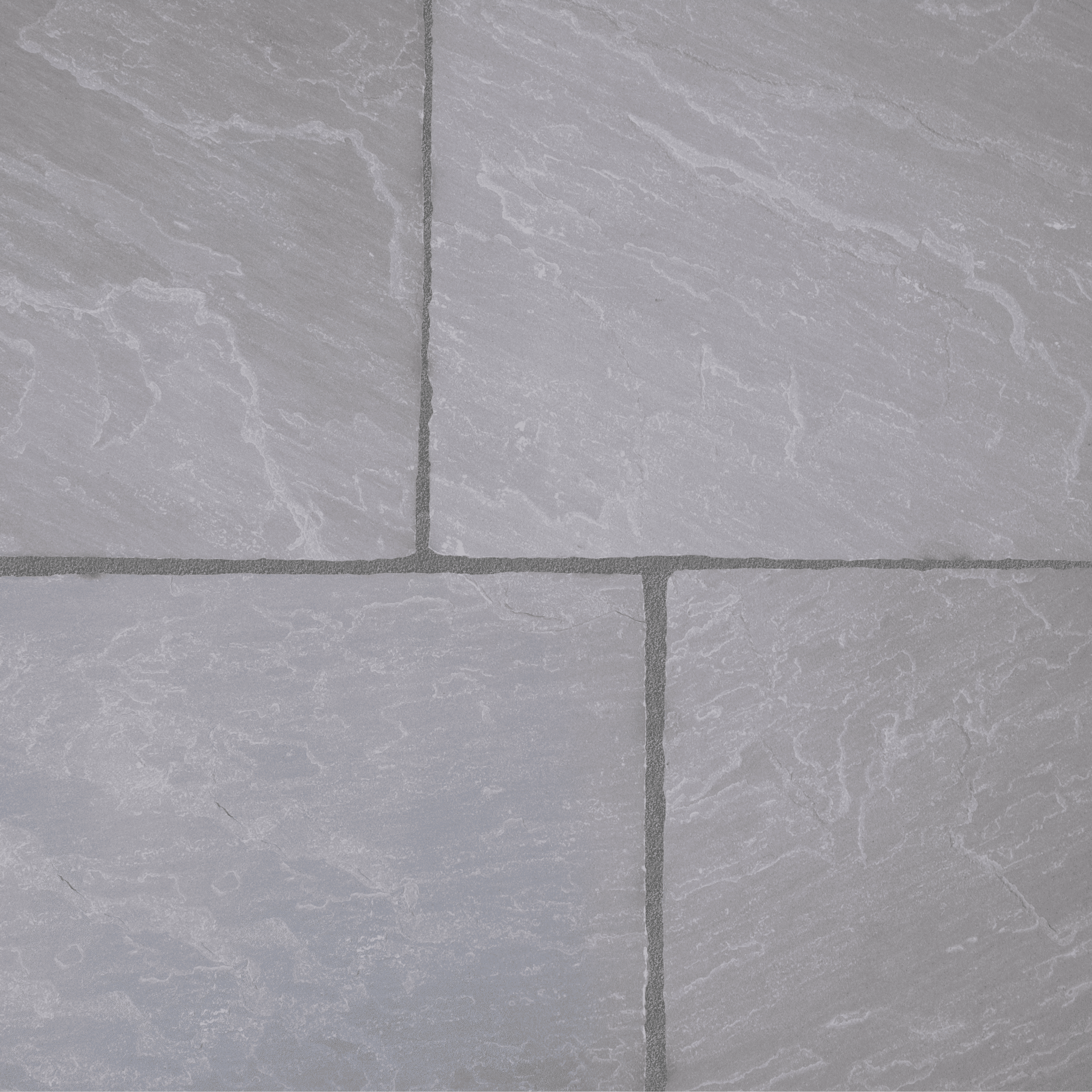 Grey Calibrated 24mm - Riven Sandstone paving Slabs - 60 Piece Pack
