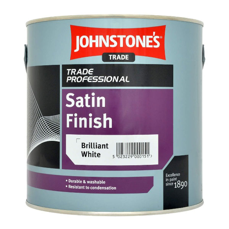Johnstones Trade Satin Finish Brilliant White 1L