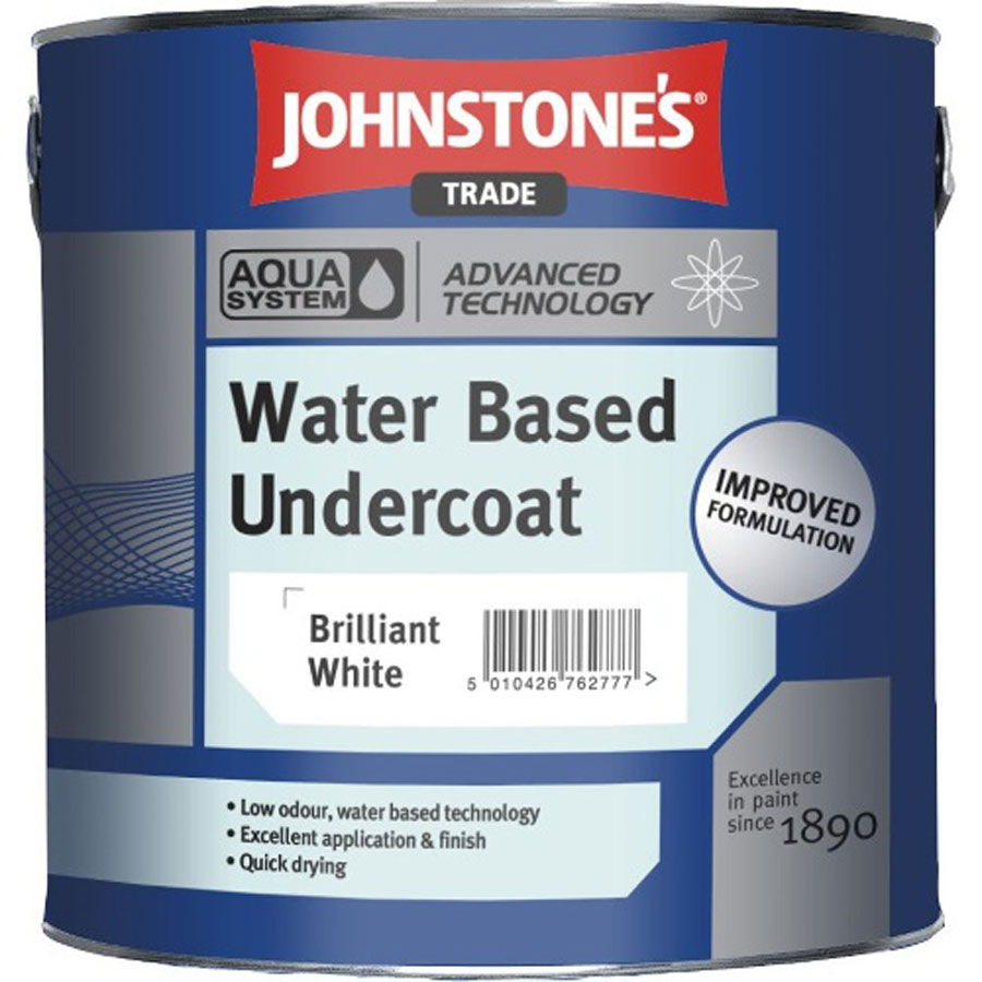 Johnstones Trade Aqua WaterBased Undercoat Brilliant White 2.5L