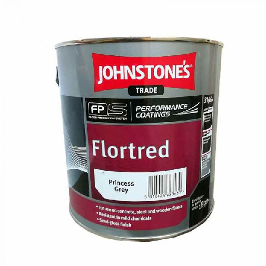 Johnstones Trade Flortred Floor Paint Princess Grey 5L