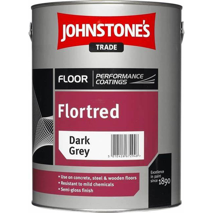 Johnstones Trade Flortred Floor Paint Dark Grey 5L