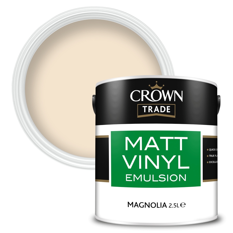 Crown Trade Matt Emulsion Magnolia - 2.5L