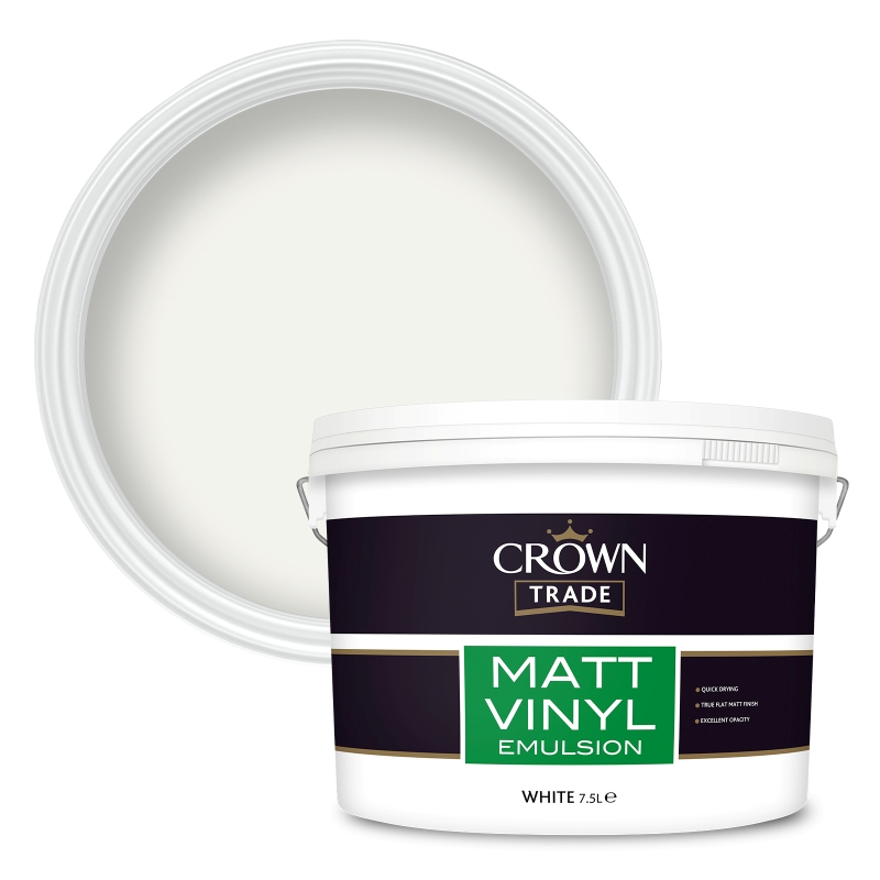 Crown Trade Matt Emulsion White - 7.5L