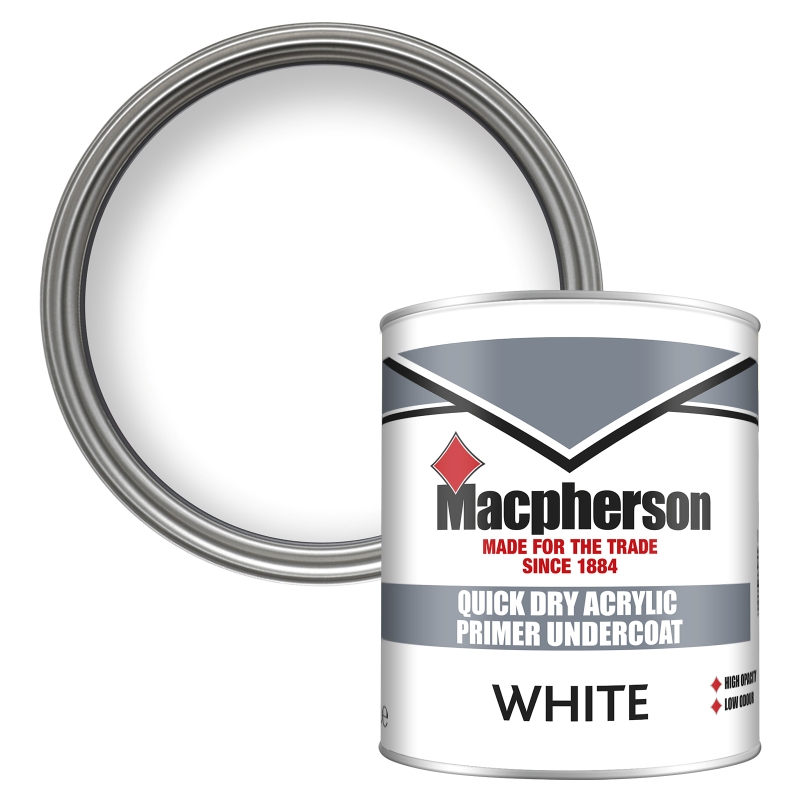 Macpherson Quick Dry Acrylic Primer Undercoat White - 1L