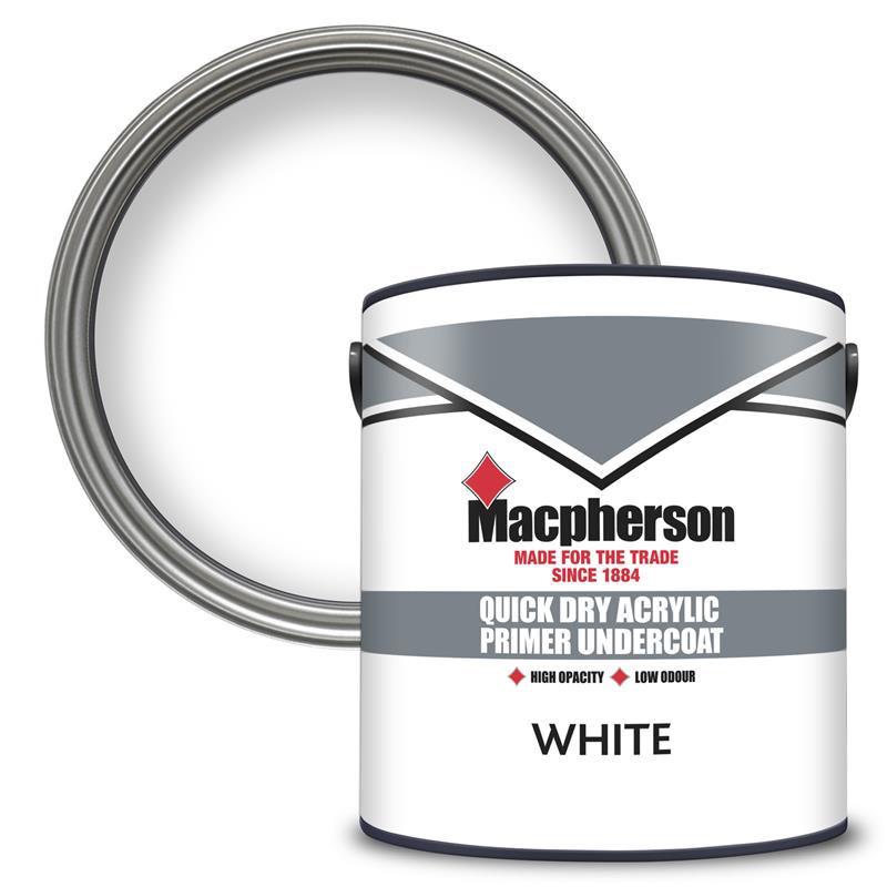 Macpherson Quick Dry Acrylic Primer Undercoat White - 2.5L