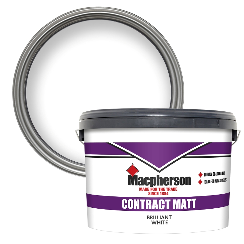 Macpherson Contract Matt Emulsion Brilliant White - 10L