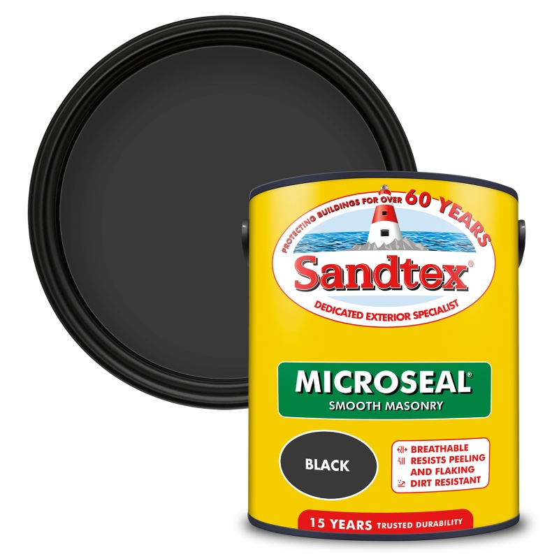 Sandtex Microseal Smooth Masonry Black - 5L