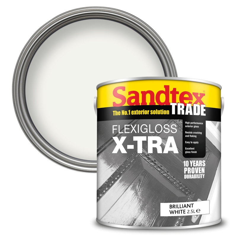 Sandtex Flexigloss Xtra Brilliant White - 2.5L