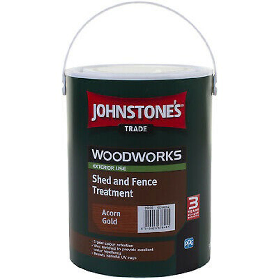 Johnstones Trade Shed & Fence Paint Acorn Gold 5L