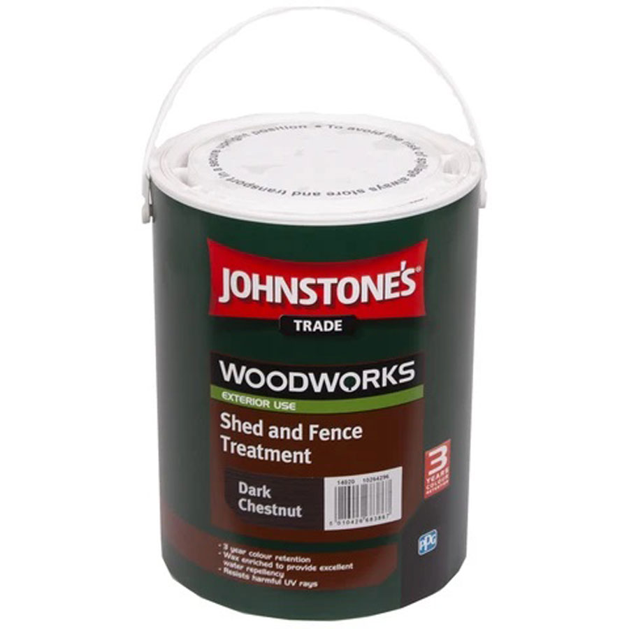 Johnstones Trade Shed & Fence Paint Dark Chesnut 5L