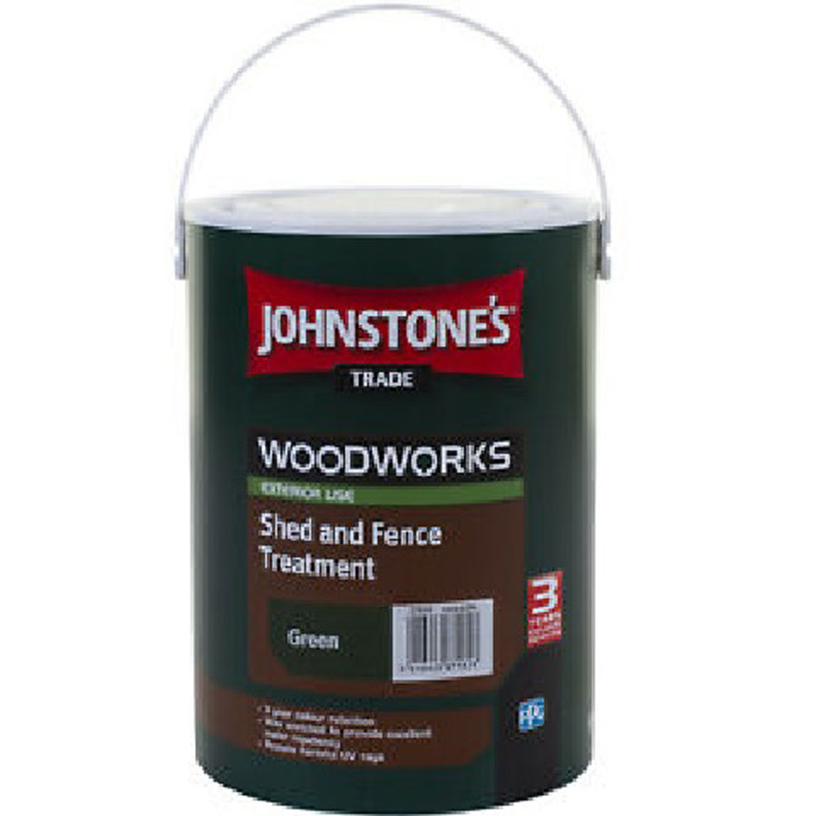 Johnstones Trade Shed & Fence Paint Green 5L