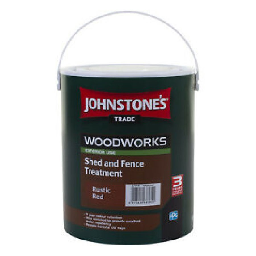 Johnstones Trade Shed & Fence Paint Rustic Red 5L