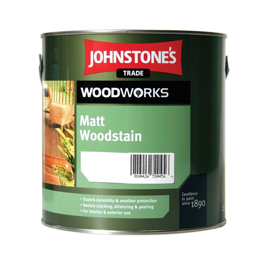 Johnstones Trade Matt Woodstain Teak 750ml