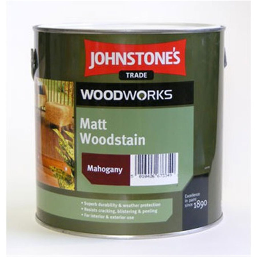 Johnstones Trade Matt Woodstain Mahogany 2.5L