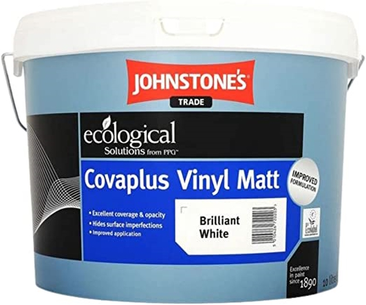 Johnstones Trade Covaplus Vinyl Matt Brilliant White 10l